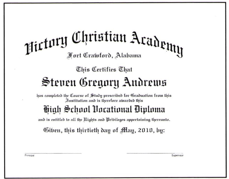 Deluxe Vocational Diploma #02 – Milligan's Graduation Supplies