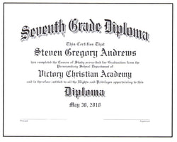 Seventh Grade Diploma: #18-07
