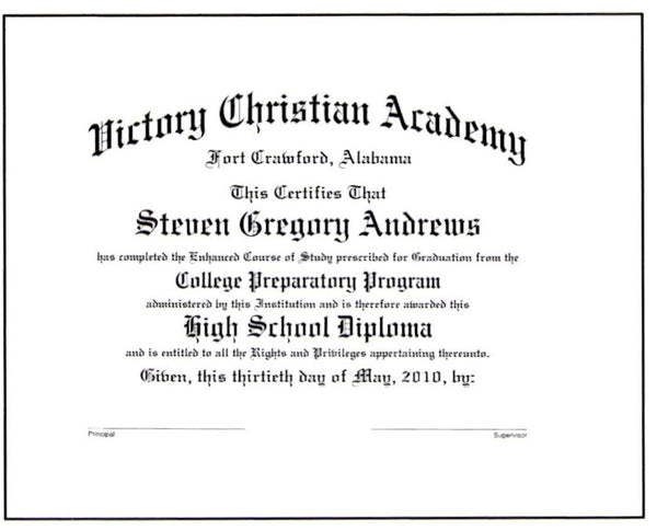 Deluxe College Preparatory Diploma #01-CP