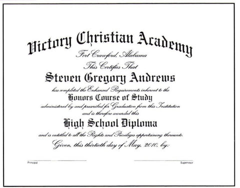 Deluxe Honors Diploma #03-H