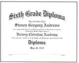 Sixth Grade Diploma: #18-06