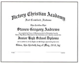 Deluxe Junior High School Diploma: #19-J