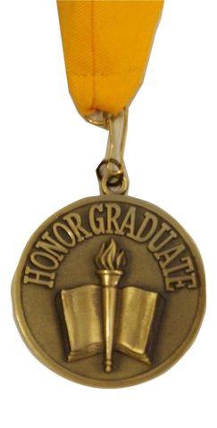 Honor Medallion With Gold Neck Ribbon
